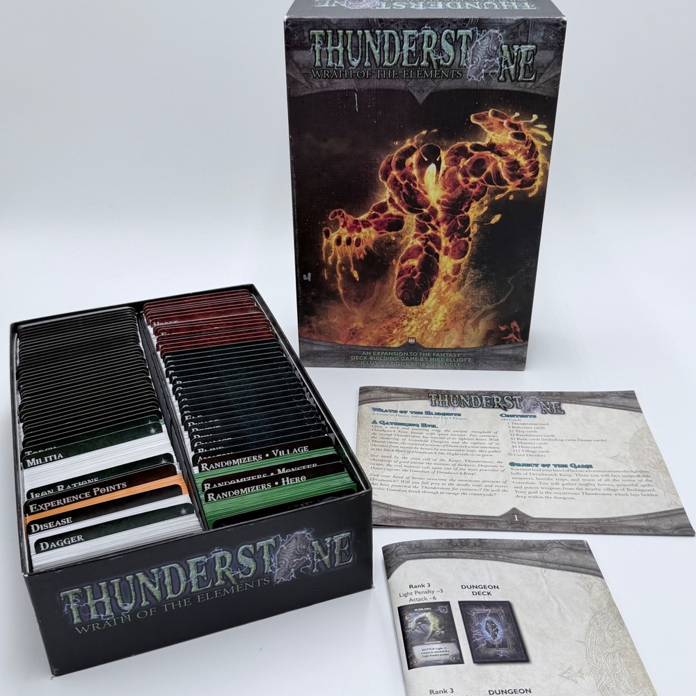 Thunderstone Wrath of the Elements Expansion AEG Board Game Cards 1st Edition